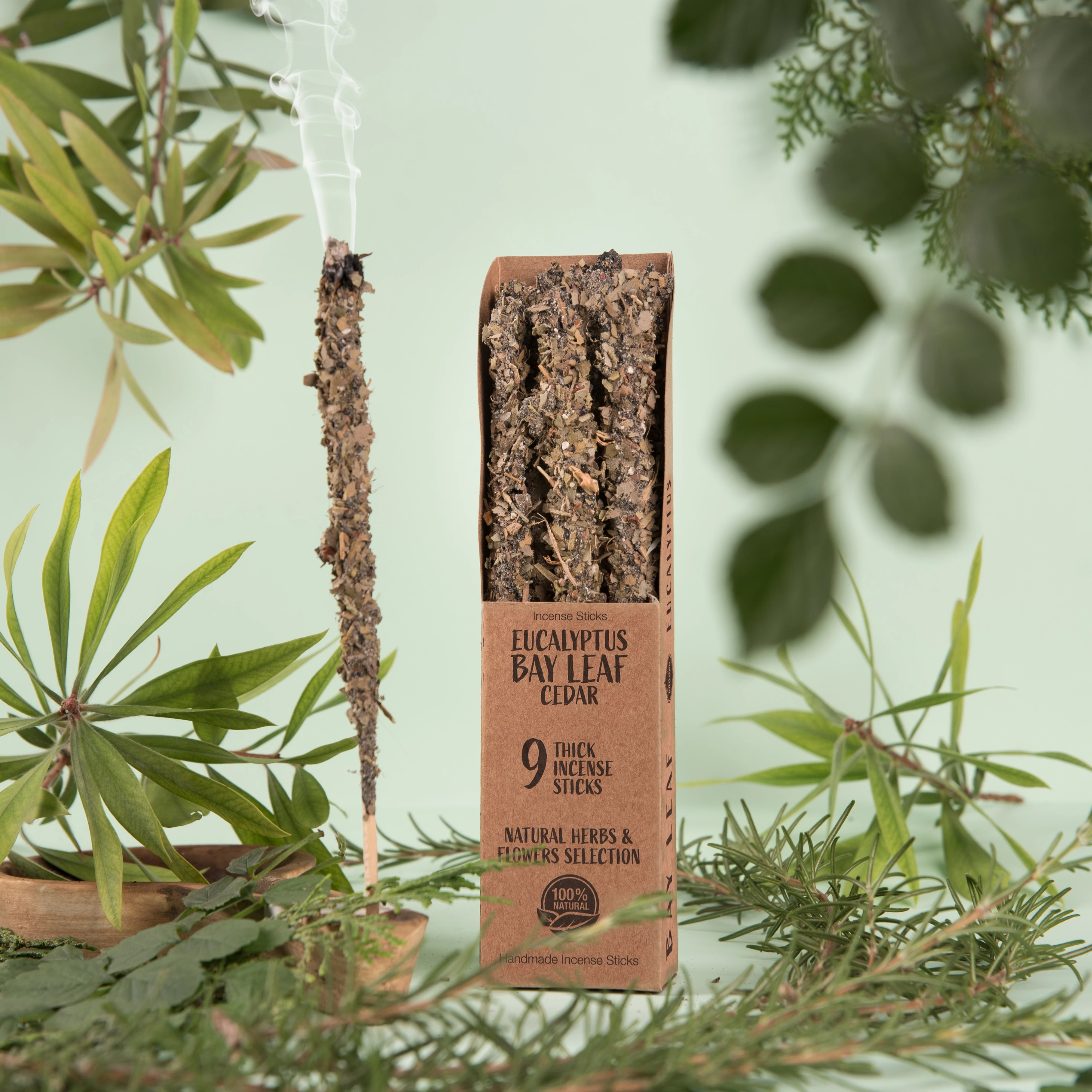 INCENSE HERBS CEDAR, BAY LEAF&EUCALYPTUS